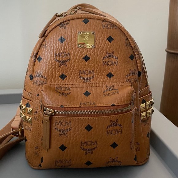 Visetos Side Stud Mini Stark Backpack Cognac - Picture 4 of 10
